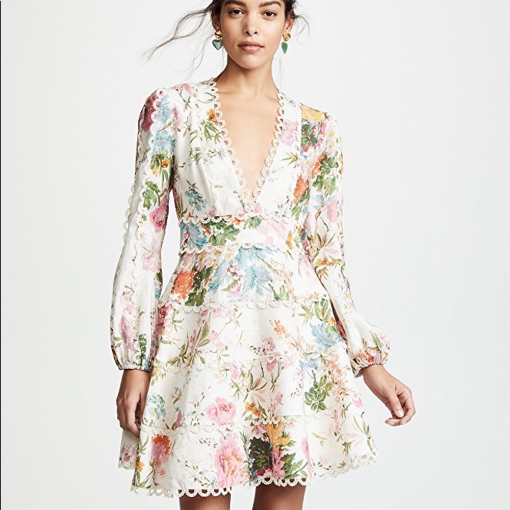 Zimmermann Heathers Flounce Dress - Size 0 = US2-4